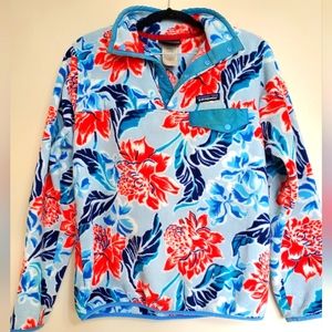 Patagonia Tropical Print Synchilla Snap T Pullover Fleece size Small